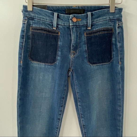 Genetic Los Angeles Bardot Patch Pocket Jeans NWT - Picture 3 of 10